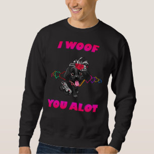 Sweatshirt Je Te Malporte Un Texte Beaucoup Rose Black Labrad