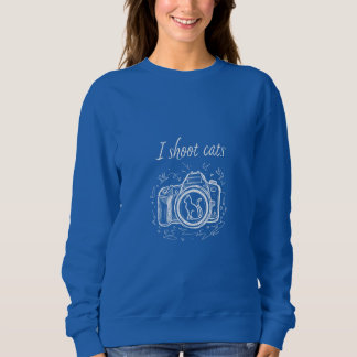 Sweatshirt Je tire sur les chats - Photographie de chats drôl