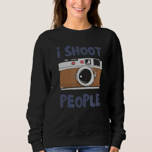 Sweatshirt Je tire sur les gens Photographe amusant Rétro Cam
