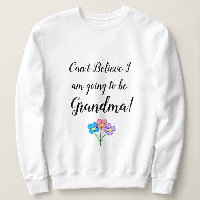 Sweatshirt Je vais être une grande Faire-part (Design devant)