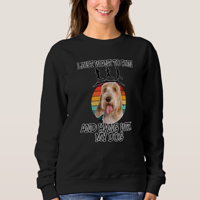 Sweatshirt Je Veux Exécuter & Hang W Petits Basset Griffons V (Devant)