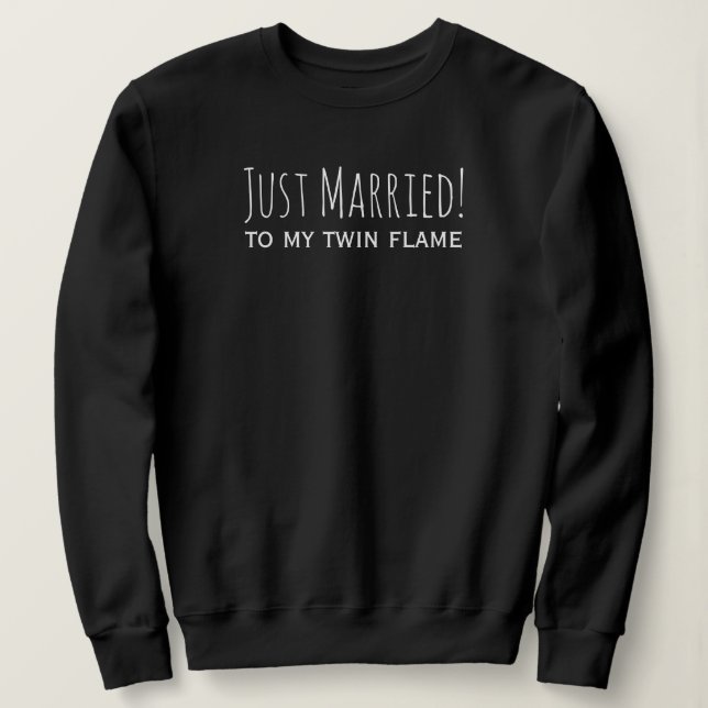Sweatshirt Je viens de me marier à ma lune de miel romantique (Design devant)