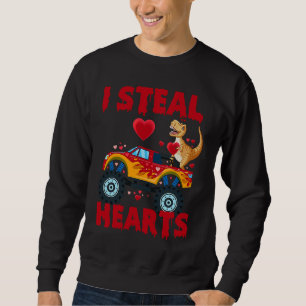 Sweatshirt Je vole des coeurs T Rex dinosaure Saint-Valentin