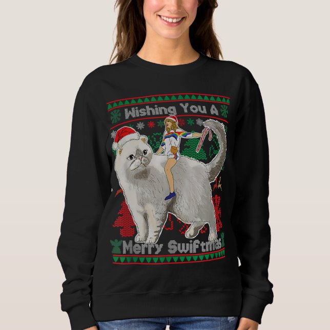 Sweatshirt Je Vous Souhaite Un Joyeux Swiftmas Laid Noël Swea (Devant)