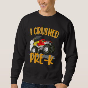 Sweatshirt J'Écrase Le Camion Pré K Monster De Retour À L'Éco
