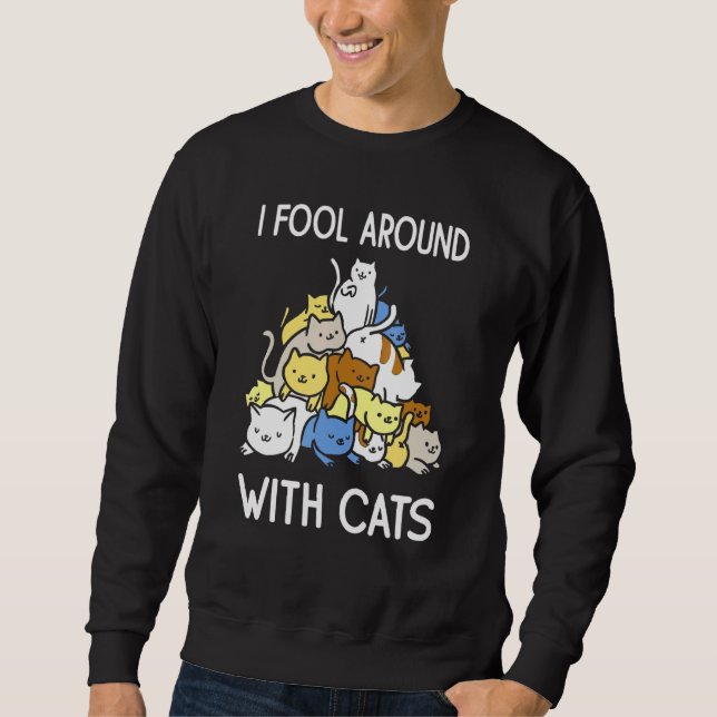 Sweatshirt J'Embrasse Avec Chats Kitten (Devant)