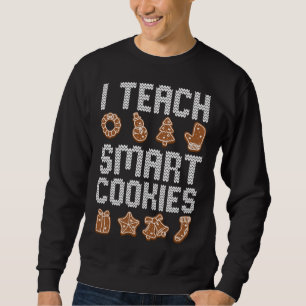 Sweatshirt J'Enseigne les biscuits intelligents Noël Enseigna