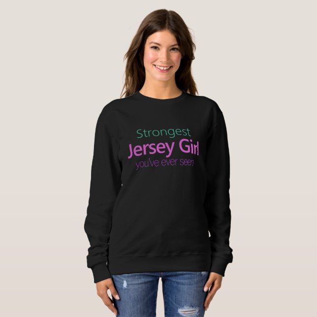 Sweatshirt Jersey la plus forte fille (Devant entier)