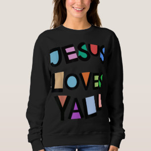 Sweatshirt Jésus aime Yall Pink Croyance Foi Filles Filles Ki