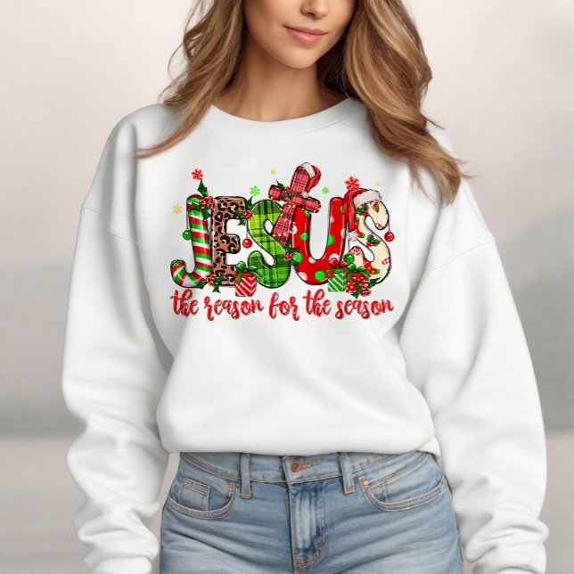 Sweatshirt Jésus Est La Raison De La Saison Foi Noël (Créateur téléchargé)