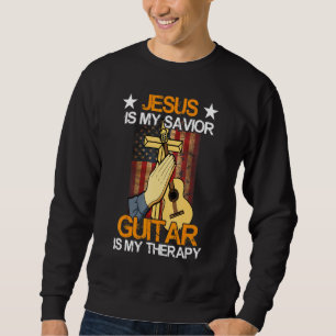 Sweatshirt Jésus est mon sauveur la guitare est ma thérapie 5
