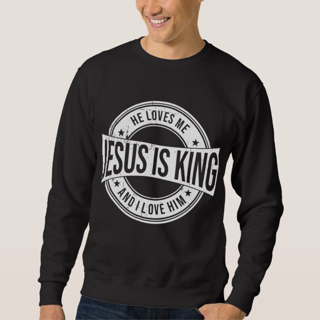 Sweatshirt Jésus est roi (Devant)