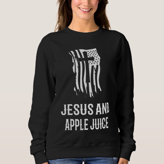 Sweatshirt Jésus Et Jus De Pomme ! Christian Apple Juice (Devant)