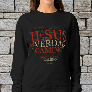 Sweatshirt Jésus et la foi Coeur des femmes chrétiennes Espag