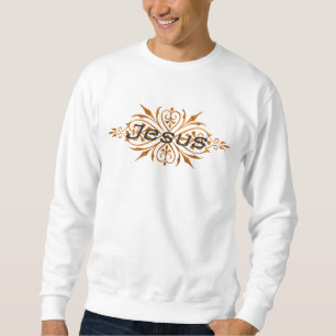 Sweatshirt Jésus Ornement2 Cuivre noir.