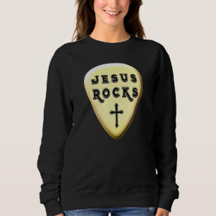 Sweatshirt Jesus Rocks Gold Onglet de guitare Christian Worsh