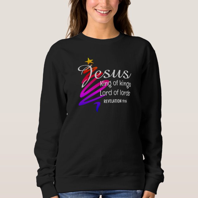 Sweatshirt JÉSUS ROI DES ROIS Noël chrétien (Devant)
