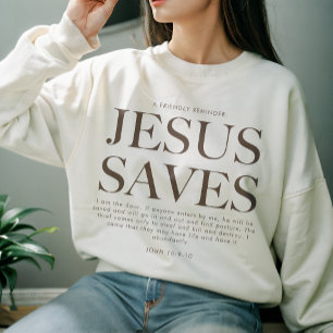 Sweatshirt Jésus sauve   Chrétien esthétique Unisex Vêtement 