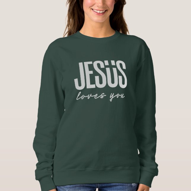 SWEATSHIRT JÉSUS VOUS AIME | CHRÉTIEN (Devant)