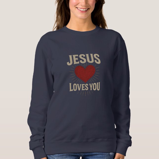 Sweatshirt JÉSUS Vous Aime - Chrétien (Devant)