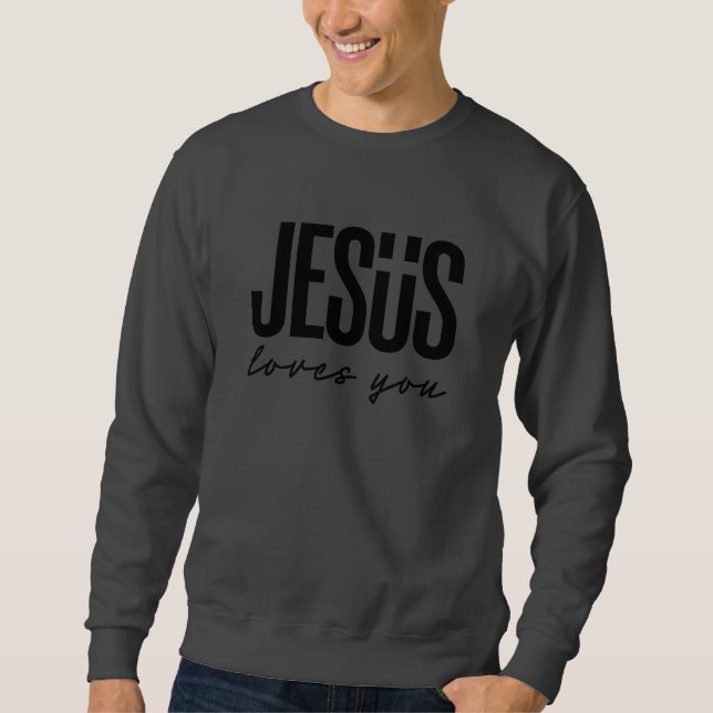 SWEATSHIRT JÉSUS VOUS AIME | CHRÉTIEN (Devant)