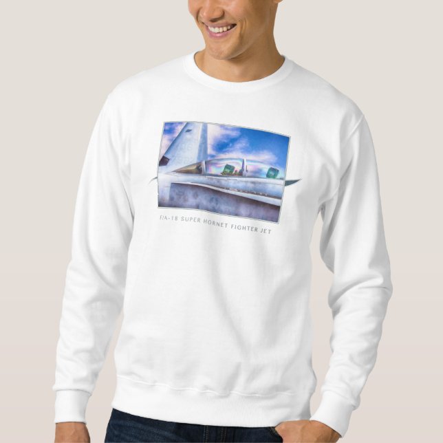 SWEATSHIRT JET DE COMBATTRE F-18 HORNET À L'AISE (Devant)