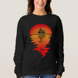 Sweatshirt Jetski motomarine coucher de soleil antique Jetski