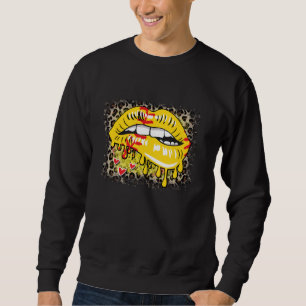 Sweatshirt Jeu de baseball féminin Jour Léopards Leopard Hea