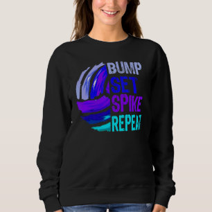 Sweatshirt Jeu de bosses de volleyball Spike Répétition