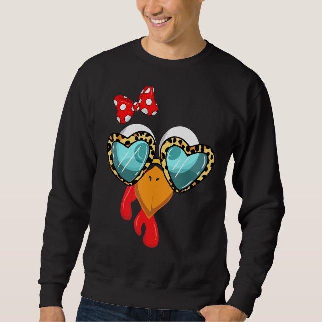 Sweatshirt Jeu de chardons Turquie Visage Empreinte de léopar (Devant)