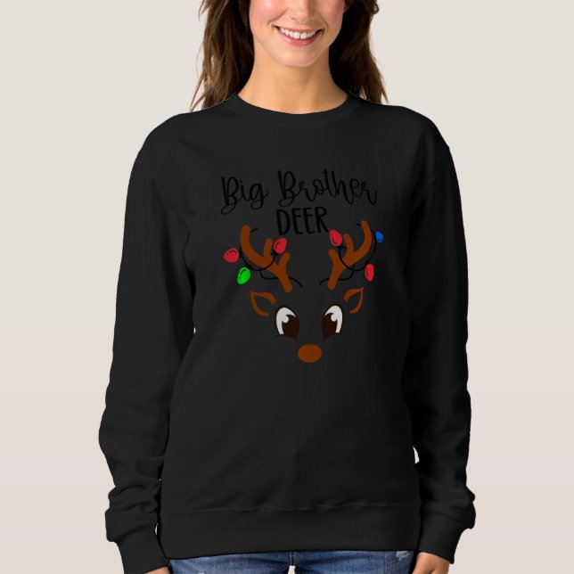 Sweatshirt Jeu de Noël familial Big Brother Deer Matching (Devant)