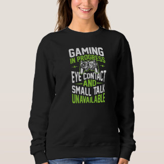 Sweatshirt Jeu En Cours Contact Oeil Et Petite Discussion