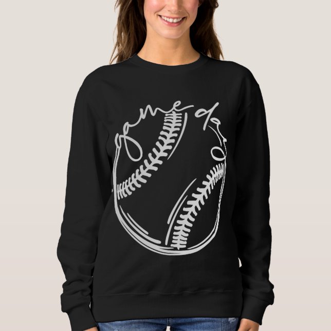 Sweatshirt Jeu Jour Baseball Vie de Baseball Softball Vie pou (Devant)