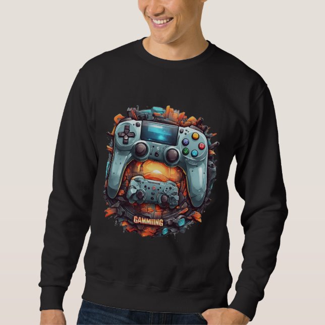 Sweatshirt Jeu sur : Badge Gaming T-Shirt Designs (Devant)