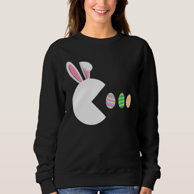 Sweatshirt Jeu Vidéo Oeufs de lapin Drôle Joueur de Pâques Ga (Devant)
