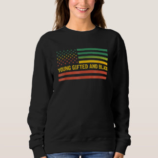 Sweatshirt Jeune Ed Et Noir Histoire Us Drapeau Amérique Afri