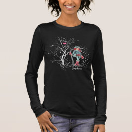 Sweatshirt Jeune fille skieuse | Nom personnalisé Cadeau de N