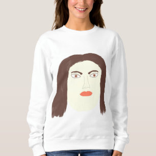 Sweatshirt jeune fille visage peinture abstraite