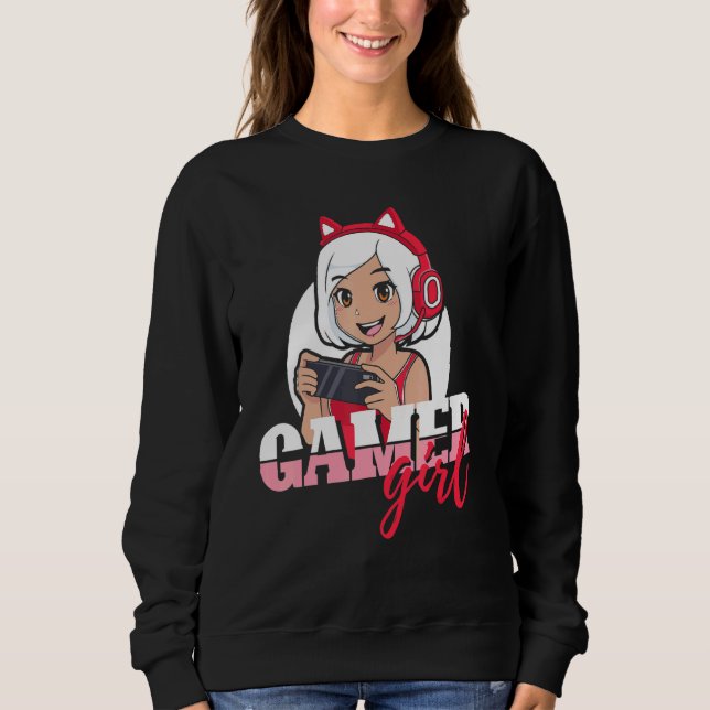 Sweatshirt Jeux de filles de gamer (Devant)