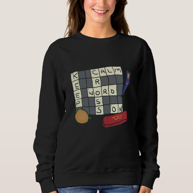 Sweatshirt Jeux de mots croisé (Devant)