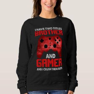 Sweatshirt Jeux Vidéos Vintages Pour Garçons Frère Son