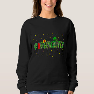 Sweatshirt Jobs pompier amusant St Patrick Day Leopard Pl
