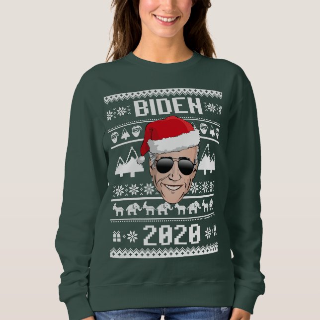 Sweatshirt Joe Biden 2020 Noël laid (Devant)