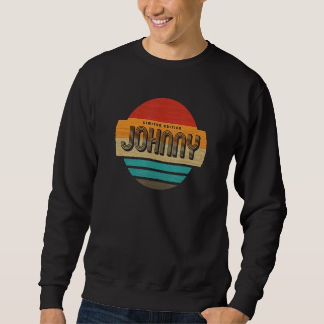 Sweatshirt Johnny Nom Retro Vintage Sunset Limited Edition (Devant)