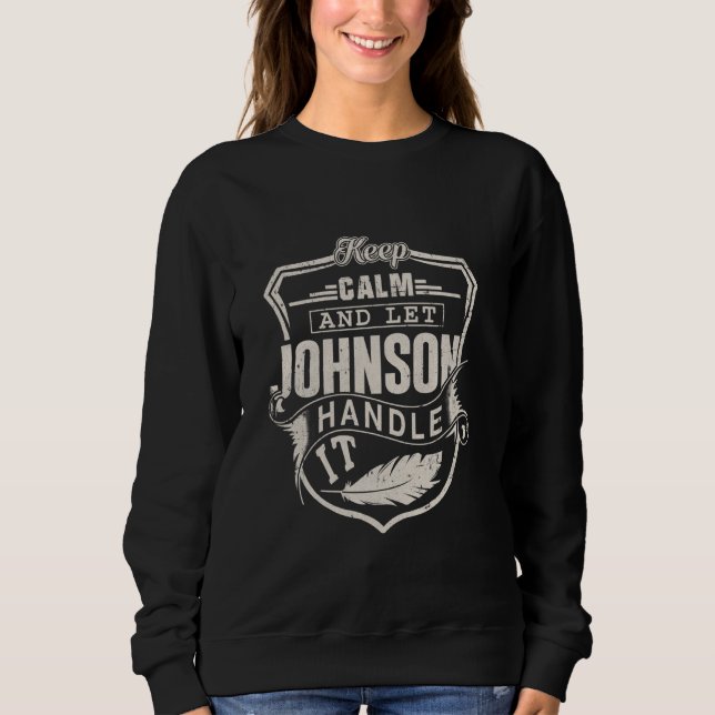 Sweatshirt Johnson Nom de famille Shirt Johnson Nom Anniversa (Devant)
