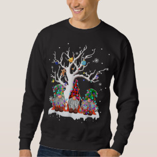 Sweatshirt Joli Buffalo Gnome Plaid Christmas Tree Léger laid