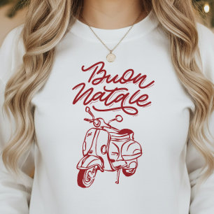 Sweatshirt Joli Buon Natale Vespa italien de Noël