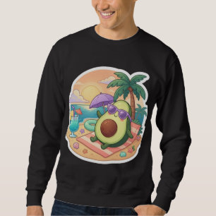Sweatshirt Joli design d'avocat tropical pour les amoureux de