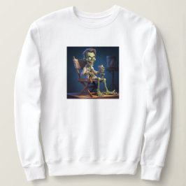 Sweatshirt Joli design simple femmes noir amant maman