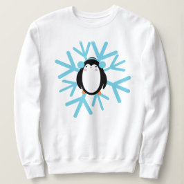 Sweatshirt Joli flocon de neige de pingouin de Noël d'hiver